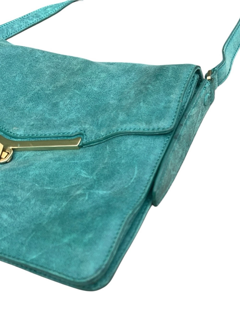 Botkier Valentina green leather fold over shoulder or crossbody bag - Picture 6 of 16